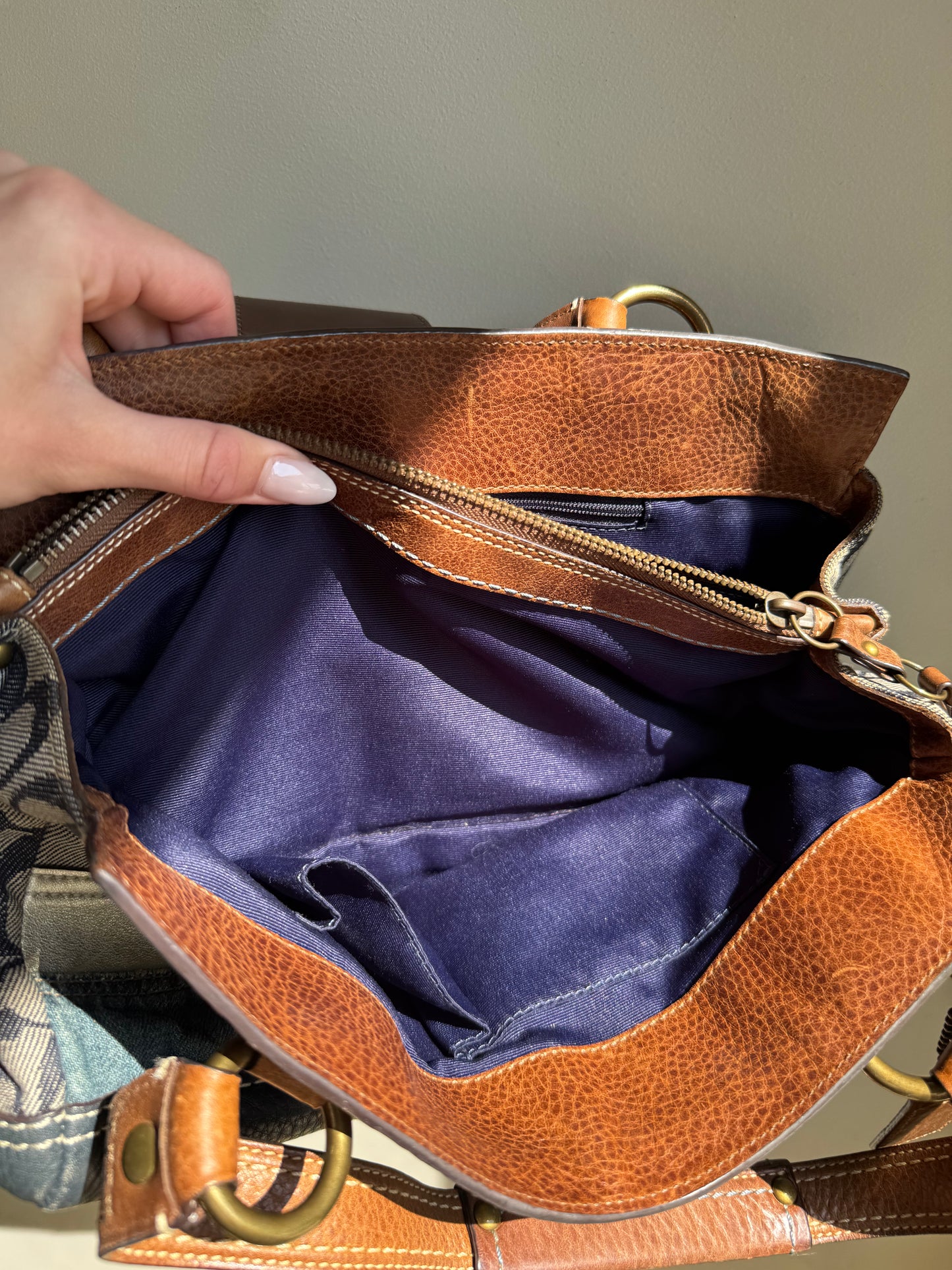 Denim Patchwork Coach Rare